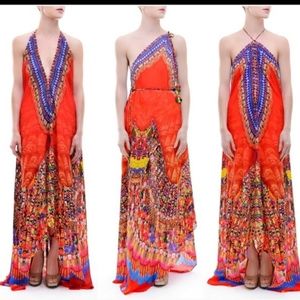 NWT Shahida Parides HERITAGE TRIBAL PINK Convertible 3 WAY Maxi Dress O/S
